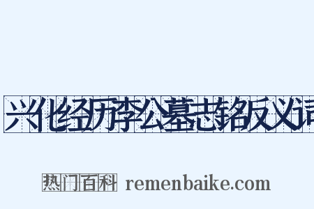 兴化经历李公墓志铭反义词是什么意思的图片
